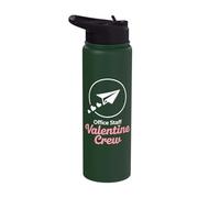 Office Staff Valentine Crew Paper Airplane Stainless Steel Insulated Water Bottle