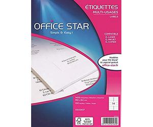 Office Star Multi-Use bôite 1400 Labels 99.1 x 38.1 MM White