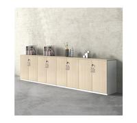 Office Sto Cabinet 3.2m Wood Filing Cabinet Lockable 8-Door nizer Multi-Functal Document Sto Secure Office Fur Modern Design Ideal for Home & Office