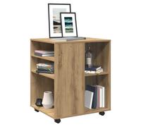 Office Storage Cabinet Artisan Oak 60x53x72 cm Engineered Wood, Mobile 2 Shelves