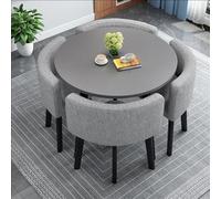 Office Table, Round Conference Coffee Table for Reception Room, Space-Saving Small Meeting Table, Ideal for Business Discussion and Collaboration, 80 x 80 x 75CM