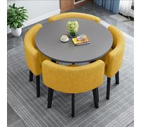 Office Table, Round Conference Coffee Table for Reception Room, Space-Saving Small Meeting Table, Ideal for Business Discussion and Collaboration, 80 x 80 x 75CM