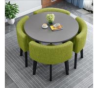 Office Table, Round Conference Coffee Table for Reception Room, Space-Saving Small Meeting Table, Ideal for Business Discussion and Collaboration, 80 x 80 x 75CM