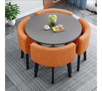 Office Table, Round Conference Coffee Table for Reception Room, Space-Saving Small Meeting Table, Ideal for Business Discussion and Collaboration, 80 x 80 x 75CM