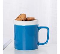 Office Tea Cups Ceramic Mugs Lux Cup Built-in Filter Blue