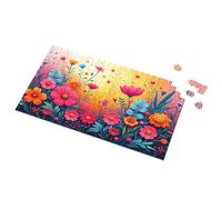 Office Tin Sign Colorful Garden: A Floral Paradise Picture Puzzle Wall Signs Hot Beer Tin Sign(300PCS)