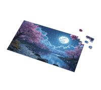 Office Tin Sign Full Moon Over The Serene Lake Picture Puzzle Wall Signs Hot Beer Tin Sign(500PCS)