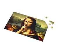 Office Tin Sign Leonardo Da Vinci'S Mona Lisa: A Mysterious Smile Picture Puzzle Wall Signs Hot Beer Tin Sign(300PCS)