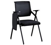 Office Training Chair, Foldable Computer Desk and Chair with Tablet arm Writing Board and cup Holder Metal Frame Backrest, Conference Room School Church Folding Office Chair, Light and Comfortable Fol