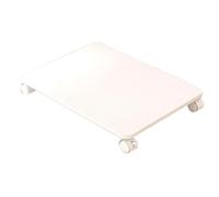 Office Under Desk Printer Stand with 4 Caster Wheels Movable Printer Copier Shelf for Home Office Storage Rack Scanner Fax Machine CD Players(White,45 * 30 * 5.5cm)