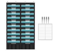 Office Wall Organizer | Oxford Board With 20 Pockets - Paper Organizer Wall Mount | For Documents Letters Bills Office Home School Entrance Dorm Teacher Student