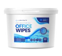 Office Wipes - 600 Heavy-Duty Antibacterial Recyclable Wipes - Eliminates 99.9% of Germs - Perfect for Offices, Desks, Work Surfaces & Homes - Refillable Bucket
