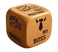 Office Work Dice,fun Wooden Decision Making Dice With 6 Sides Of Funny Words,bold And Funny Work,Six Savage Sayings Wooden Gag,office Stress Relief Tool,home Desk Decoration,
