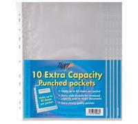Office Zone 3 X 50 Pack of A4 Large Extra Capacity Strong Plastic Poly Punch Pockets Wallet Sleeves Clear Finish