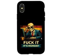 OfficeFuck It It`s Monday Mood SkeletonWorkplace Sarcasm Case for iPhone X/XS