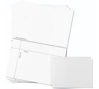 OfficeGear A5 Cards 2-up [55 Sheets - 110 Pack] Perforated Custom Printable Cards for Flyers Invitations Menus Save The Date - 210x148mm White A4 Card 170gsm Free Downloadable Design Template