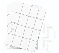 OfficeGear A8 Cards 16-up [25 Sheets - 400 Pack] Perforated Printable Record Index Study Refill Cards 52.5x74mm White A4 Sheets 150gsm - incl Design Template