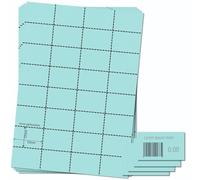OfficeGear Blue Shelf Edge Barcode Price Ticket Labels 32-up [25 Sheets - 800 Pack] 37x52mm Custom Printable A4 120gsm Card Micro-Perforated Non-Adhesive Merchandise Tag Includes Design Template