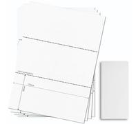 OfficeGear DL Cards 3-up [12 Sheets - 36 Pack] 99mm x 210mm Perforated Custom Printable 120gsm Cards for Flyers Compliment Slips Gift Vouchers Menus Invitations with Free Downloadable Design Template