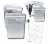 OfficeGear Event Badge Holder [50 Pack] Vertical Hanging Size A6 (4x6 inch 105x150mm) Plus Printable Inserts - Ziplock Vertical Holder for ID Cards, Passports, Delegate, Exhibitor, Visitor Badge