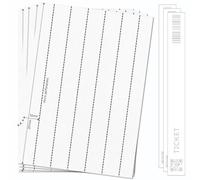 OfficeGear Event Tickets 7-up [55 Sheets - 385 Pack] 30x297mm Printable White A4 120gsm Micro-Perforated Card for Event Tickets, Raffle, Concert, Admission Incl Design Template