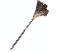 OfficeGear Extendable Genuine Ostrich Feather Duster [62-78cm] - Cleaning Lights, Doorways, Skirting, Cupboards, Ceilings