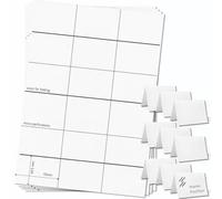 OfficeGear Extra Small Tent Cards 9-up [55 Sheets - 495 Cards] 49.5x70mm Printable A4 170gsm Scored Folding Table Top Name Place Cards for Hotels Weddings Conference Events Incl Design Template
