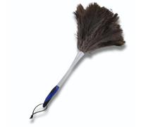 OfficeGear Genuine Ostrich Feather Duster PVC Handle - 12" | 30cm Office Desktop Household Dust Removal