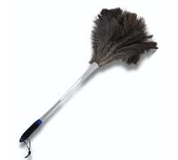 OfficeGear Genuine Ostrich Feather Duster PVC Handle - 18" | 46cm Office Desktop Household Dust Removal