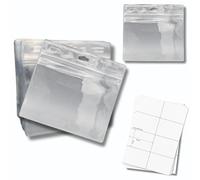 OfficeGear ID Badge Holder [50 Pack] Horizontal Hanging Size A7 (4x3 inch 150x74mm) Plus Printable Inserts - Ziplock Horizontal Holder for ID Cards, Licences, Delegate, Exhibitor, Visitor Badge
