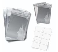 OfficeGear ID Badge Holder [50 Pack] Vertical Hanging Size A7 (3x4 inch 74x105mm) Plus Printable Inserts - Ziplock Vertical Holder for ID Cards, Licences, Delegate, Exhibitor, Visitor Badge