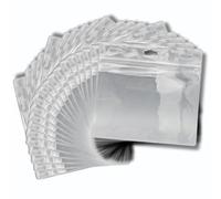 OfficeGear ID Badge Holder Ziplock Closure [200 Pack] Horizontal Hanging Size A7 (4x3 inch 150x74mm) Waterproof Seal for ID Cards Licences Delegate Exhibitor Visitor Badges
