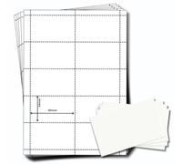 OfficeGear Perforated Printable Name Badges ID Insert Cards Refills (250 Pack) 90x54mm or 9cm x 5.4cm - White A4 150 GSM - 25 Sheets 250 Cards for Conference Name Badge Holders