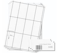 OfficeGear Shelf Edge Barcode Price Ticket Labels 12-up [25 Sheets - 300 Pack] 48x88mm Custom Printable A4 120gsm Card Perforated Non-Adhesive Merchandise Tag Includes Design Template