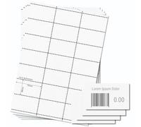 OfficeGear Shelf Edge Barcode Price Ticket Labels 21-up [250 Sheets - 5250 Pack] 38x70mm Custom Printable A4 120gsm Card Micro-Perforated Non-Adhesive Merchandise Tag Includes Design Template