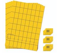 OfficeGear Yellow Shelf Edge Barcode Price Ticket Labels 64-up [25 Sheets - 1600 Pack] 37x26mm Custom Printable A4 120gsm Card Perforated Non-Adhesive Merchandise Tag Includes Design Template