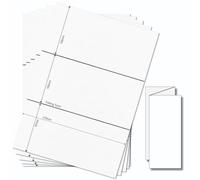 OfficeGear ZFold Trifold Cards 1-up [25 Sheets - 25 Pack] 3-Part Scored Printable A4 150gsm Folding Cardstock for Restaurant Menus Brochures Includes Design Template