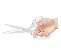 OfficeGoods 9” Stainless Steel Acrylic Scissors for Office and Home - Aesthetic and Sharp All Purpose Scissors, Perfect for Sewing, Arts and Crafts - Silver