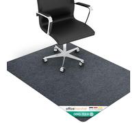 OfficeMarshal Chair Mat silver for Hard Floors 120x100 cm - Protects Tiles, Laminate, and Hardwood from Office Chairs, Fitness Equipment, and Falling Objects (Viking)