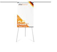 OfficeMarshal Flipchart Coyote - Magnetic, Height Adjustable Writing Board - With Tripod & Storage Tray