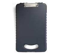 Officemate 83314 Tablet Clipboard Storage Box - Slim & Compact Document & Paper Storage Box File with Clip Board - Great for Office, Hospitals, Job Site & Classrooms - Charcoal,Grey, (A4 Size)