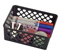Officemate Achieva Medium Recycled Supply Basket - Black (Pack of 3), 26201