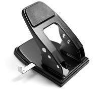 Officemate Heavy Duty 2-Hole Punch, Padded Handle, Black, 50-Sheet Capacity (90082)