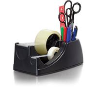Officemate Heavy Duty Weighted 2-in-1 Tape Dispenser, Recycled,Black (96660), 10.25"W x 12.375"D x 12"H