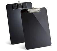 Officemate Magnetic Clipboard with Low Profile Clip, Black, Recycled Plastic (83215)
