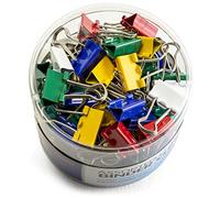 Officemate Mini Binder Clips, Assorted Colors, 60 Clips per Tub (31024)