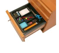 Officemate OIC Recycled Expandable Drawer Tray, Pen Holder Desk Storage, 10 38'' W - 16'' W, Black (26372)