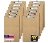 Officemate Recycled Legal Size Wood Clipboard, Low Profile Clip, 12 Pack, Brown (83227)