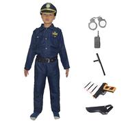 Officer Costume For Kids Cop Girls’ Dress Up Halloween Cosplay Birthday Baby with Headband