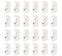 Officer Products Pack of 24 Folders, DIN A4/50 mm/5 cm, White/Paper Cardboard/Plastic Cover, PP Slotted Folder, Office Folder, Cardboard Folder, File Folder, Metal Edge Protection